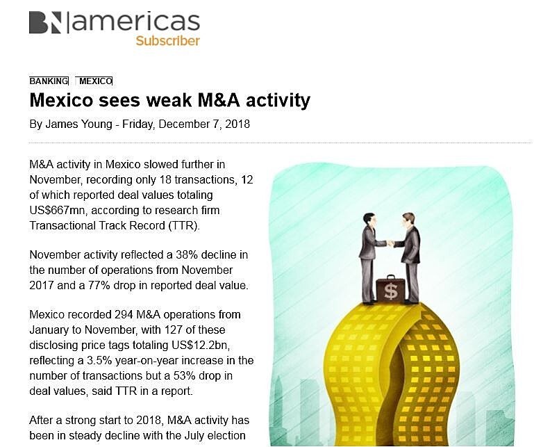 MexicoseesweakM&Aactivity